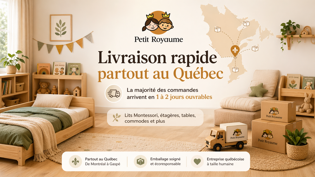 Livraison Rapide de Meubles Montessori au Québec : Recevez Vos Commandes en 1 à 2 Jours