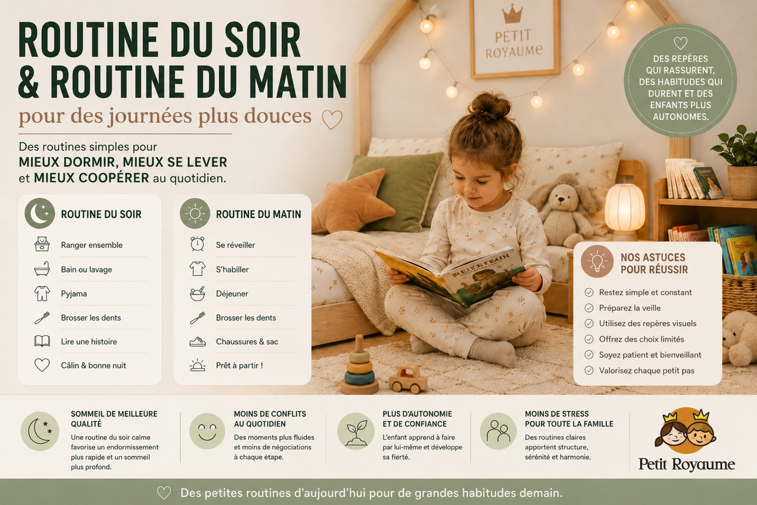 Routine du soir et routine du matin : comment aider les enfants à mieux dormir, se lever et coopérer