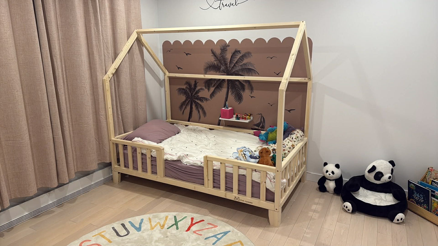 Pattes de lit en bois massif de 6 pouces (4)