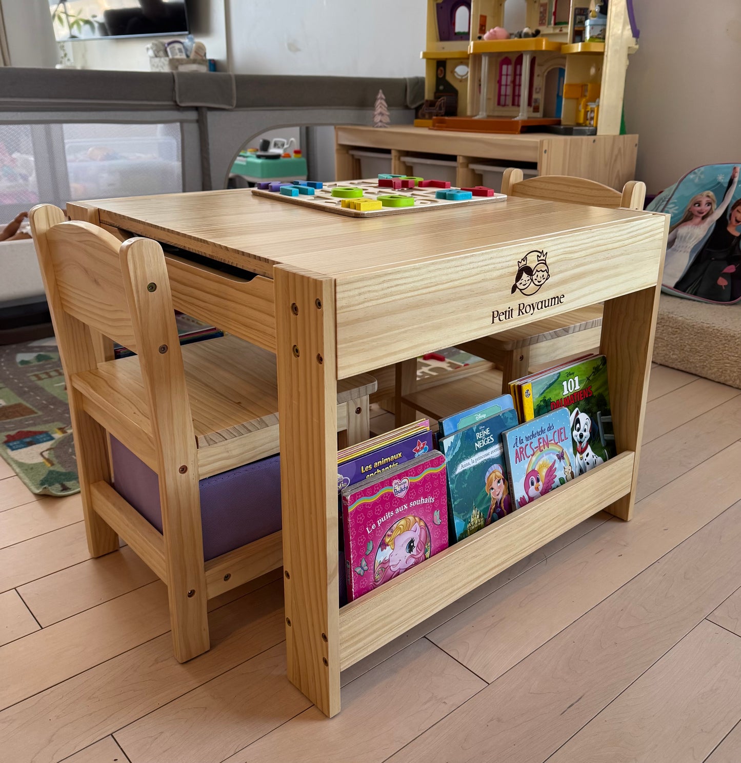 Table Montessori avec chaises – Ensemble meubles pour enfants – Bois naturel