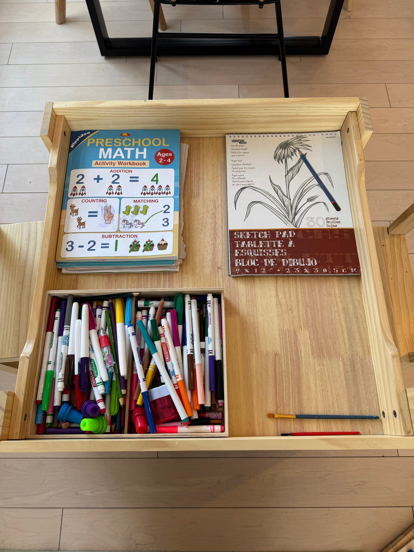 Table Montessori avec chaises – Ensemble meubles pour enfants – Bois naturel