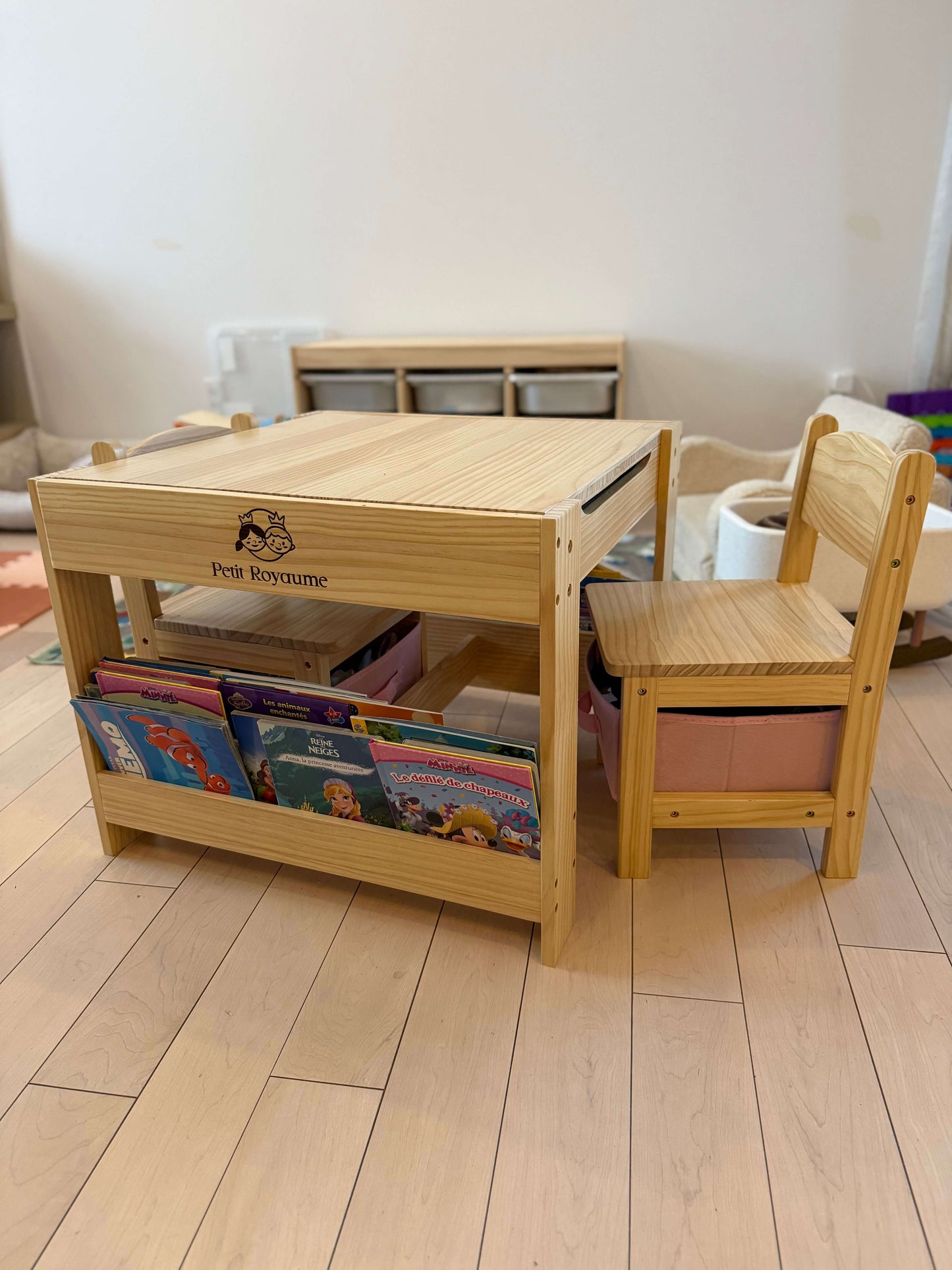 Table Montessori avec chaises – Ensemble meubles pour enfants – Bois naturel
