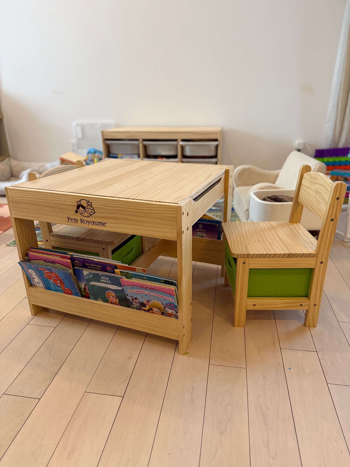 Table Montessori avec chaises – Ensemble meubles pour enfants – Bois naturel