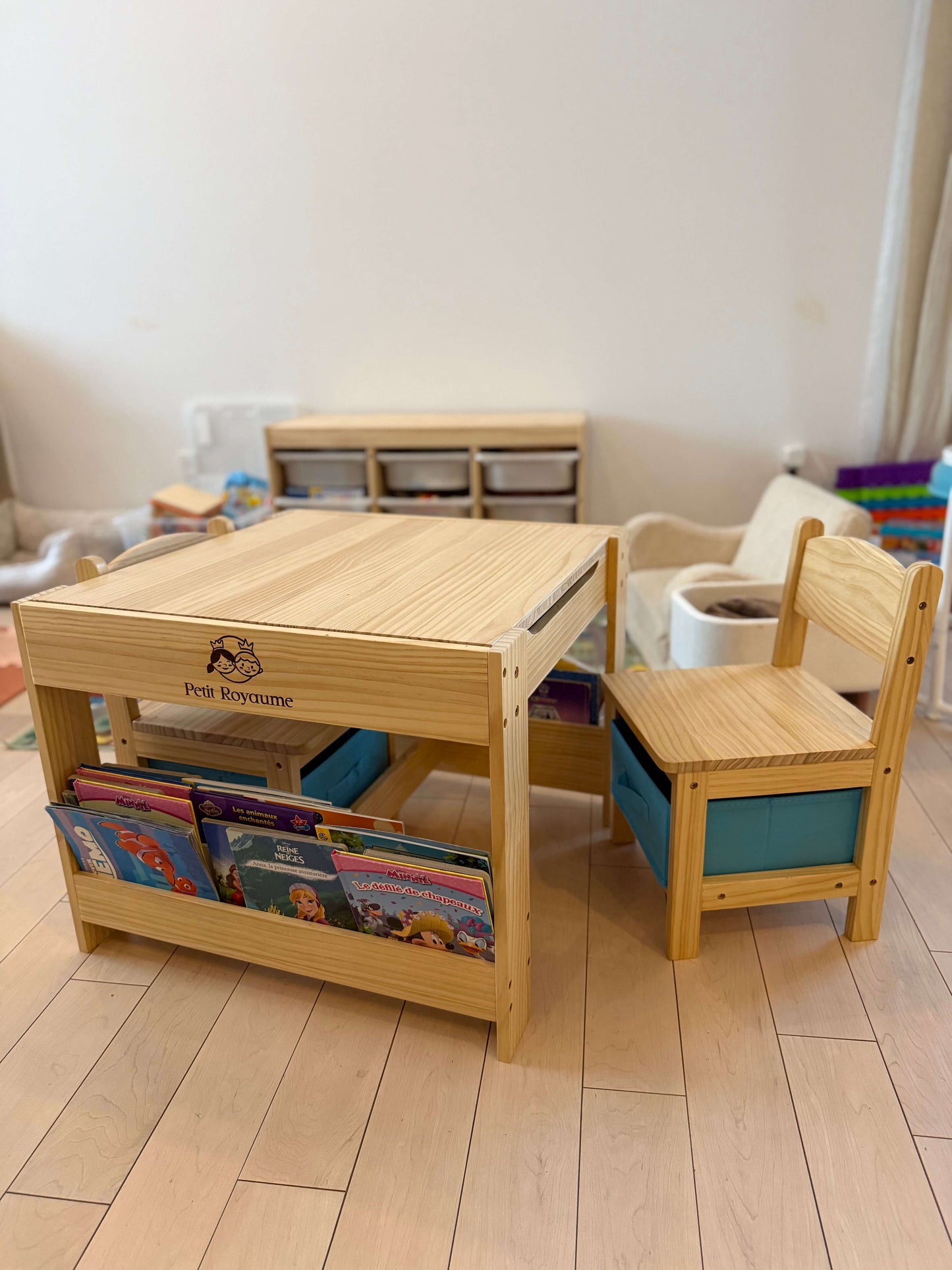 Table Montessori avec chaises – Ensemble meubles pour enfants – Bois naturel