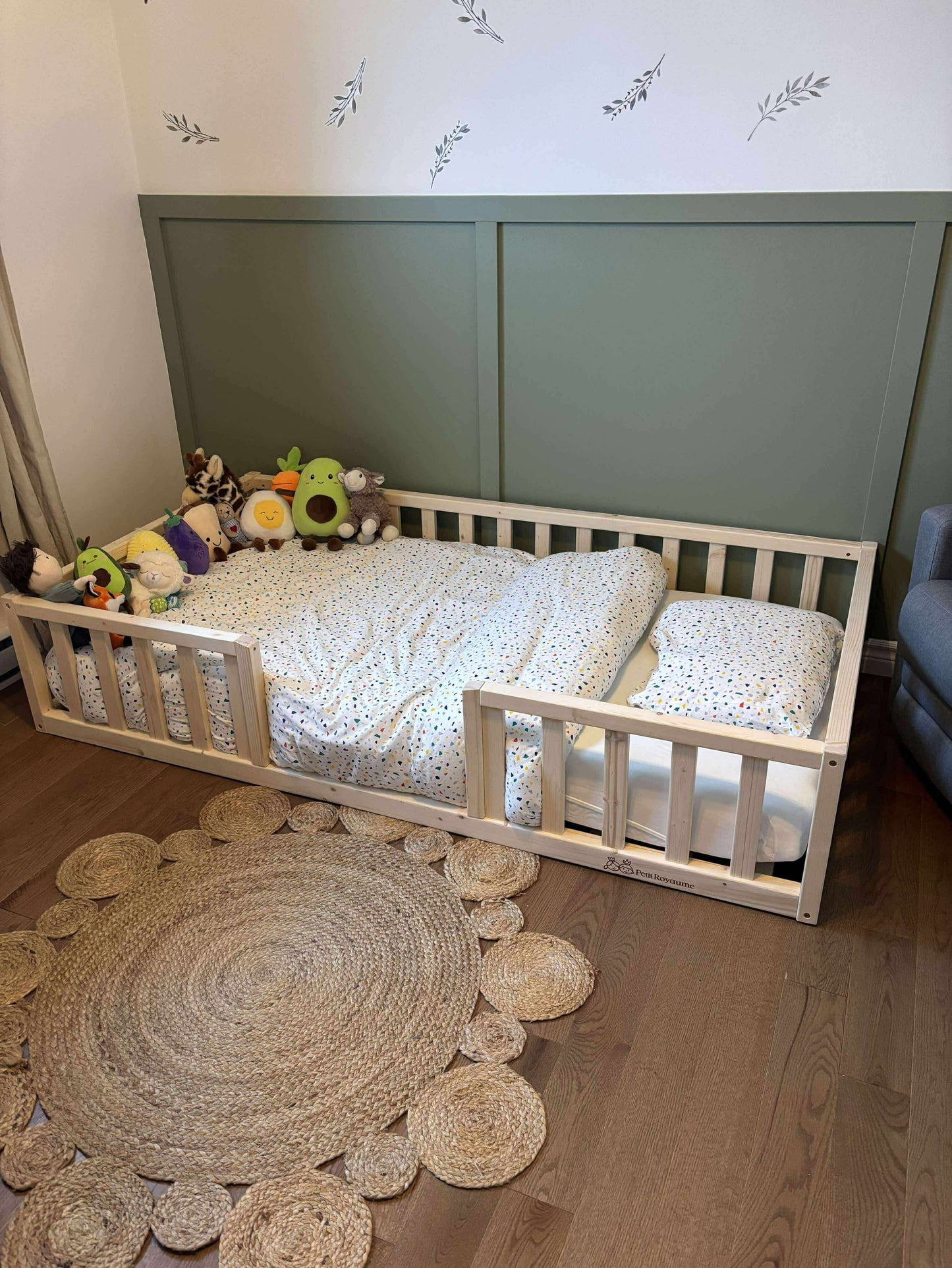 Lit simple au sol Montessori, sans maisonnette